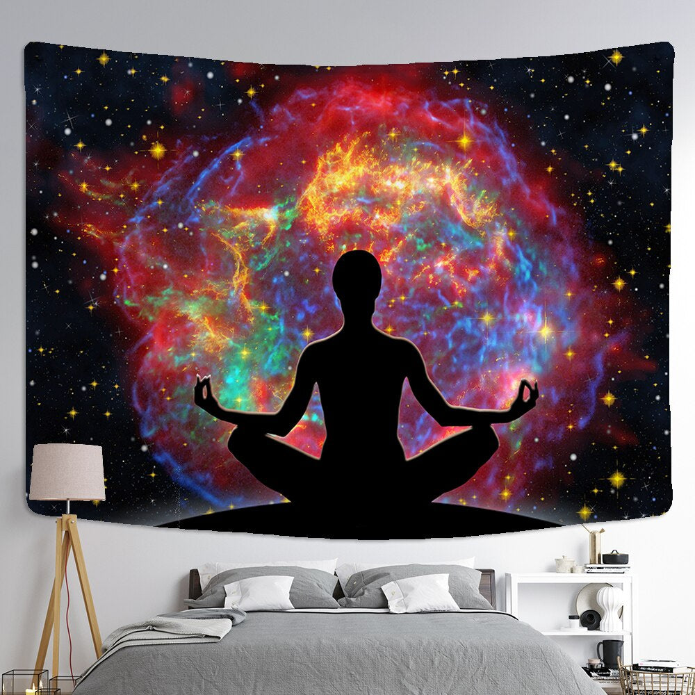 Mystical Meditation Tapestry Wall Hanging Tapis Cloth