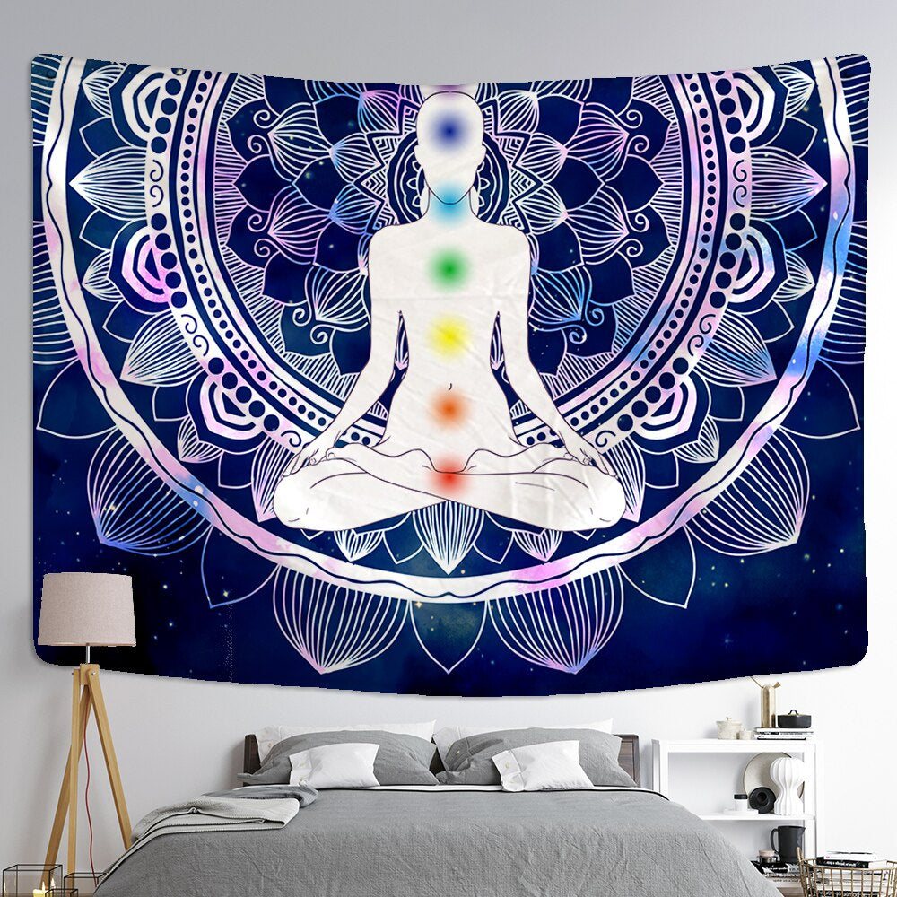 Mystical Meditation Tapestry Wall Hanging Tapis Cloth