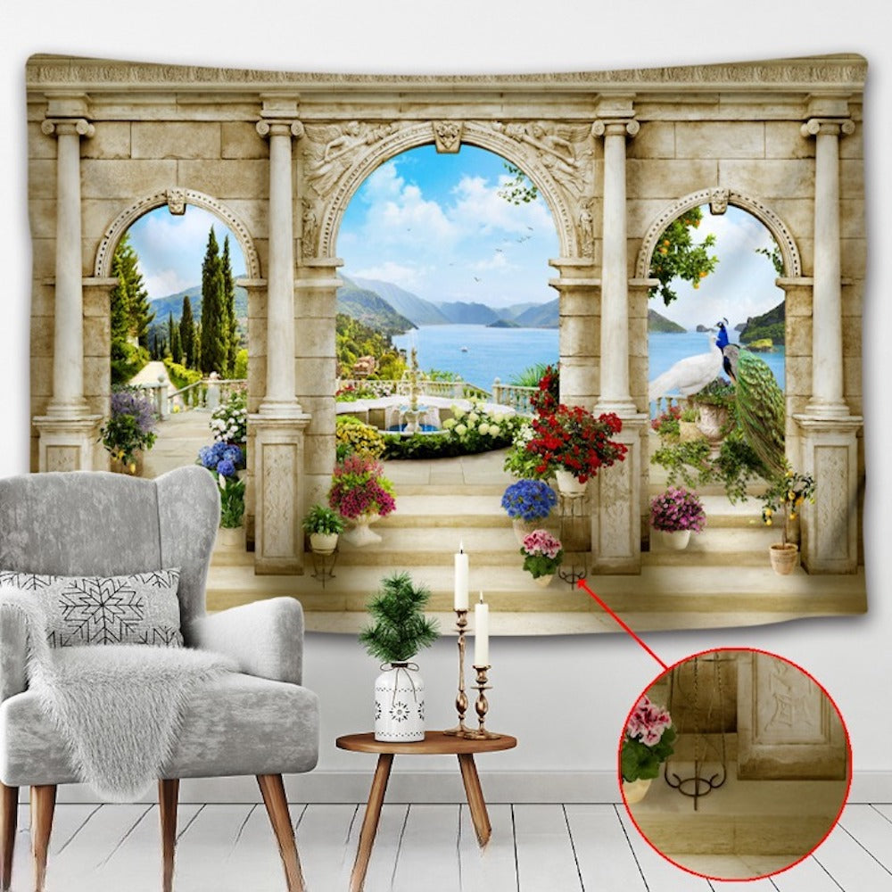 Nordic Style Scenery Tapestry Wall Hanging Tapis Cloth