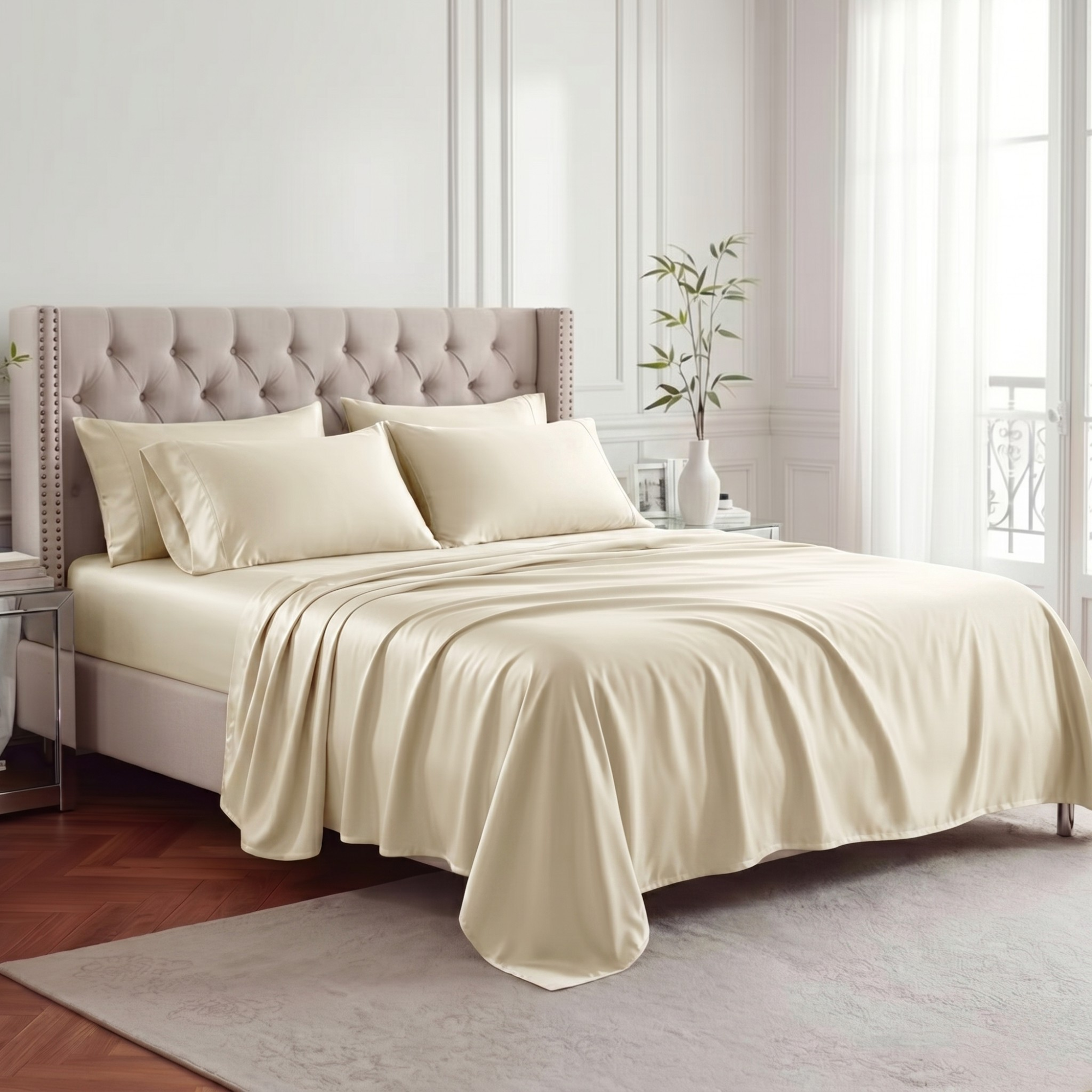 6 Piece Ultra Soft Cooling Bedding Set For Hot Sleepers