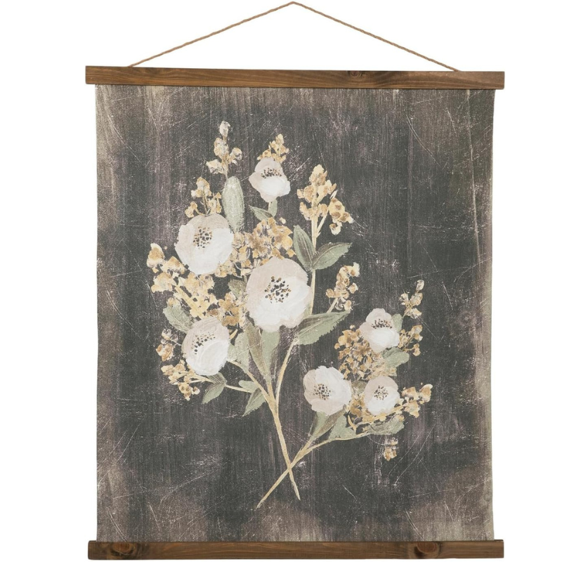Rustic Floral Tapestry – Vintage Botanical Wall Hanging Decor