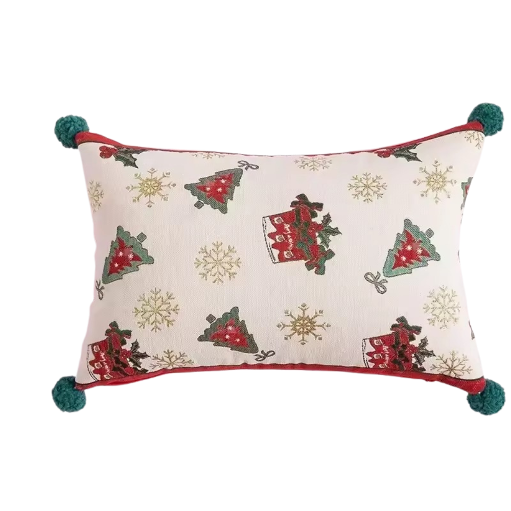 Jacquard Yarn Dyed Christmas Cushion Cover