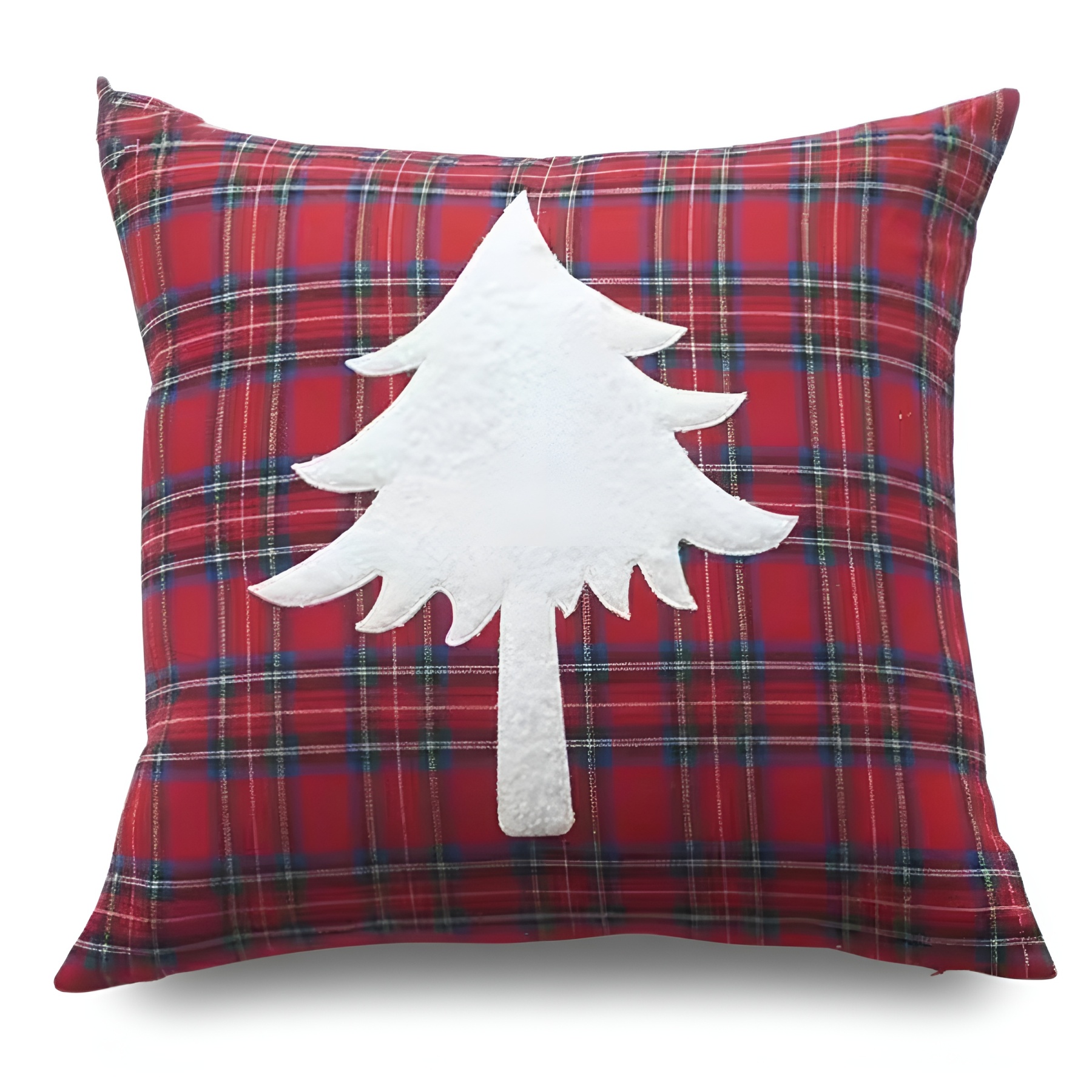 Plaid Print Christmas Decoration Pillow Case Cushion Cover