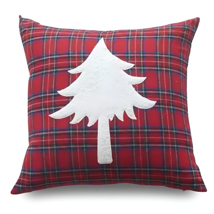 Plaid Print Christmas Decoration Pillow Case Cushion Cover