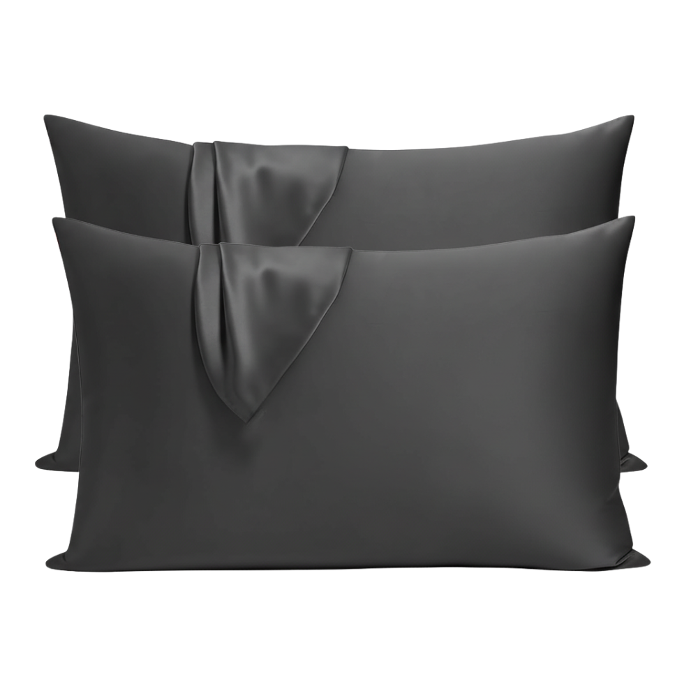 2 Pieces Soft Satin Pillowcase with Zipper for Hair and Cooling Comfort2 Pieces Soft Satin Pillowcase With Zipper Set - Image 2