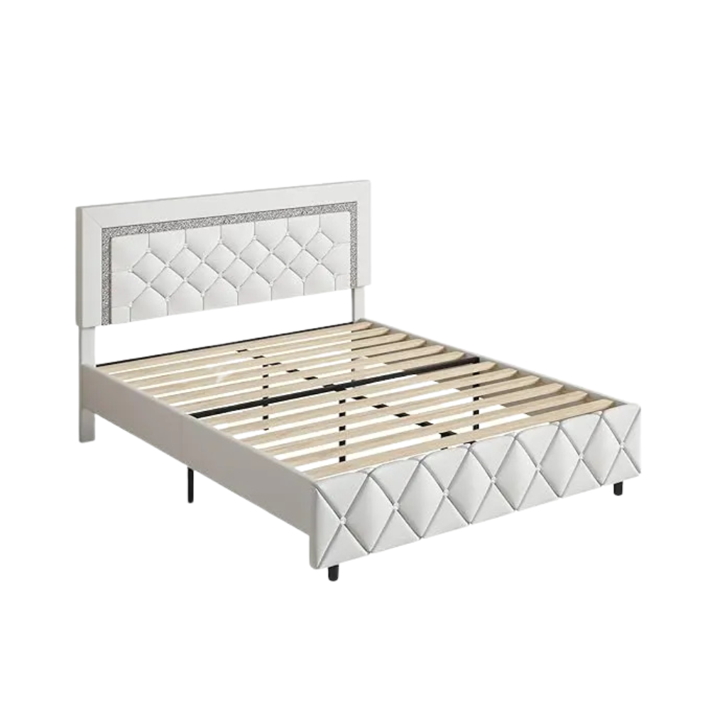 Modern Diamond Bed Frame Adjustable HeadboardModern Diamond Bed Frame Adjustable Headboard - Image 8