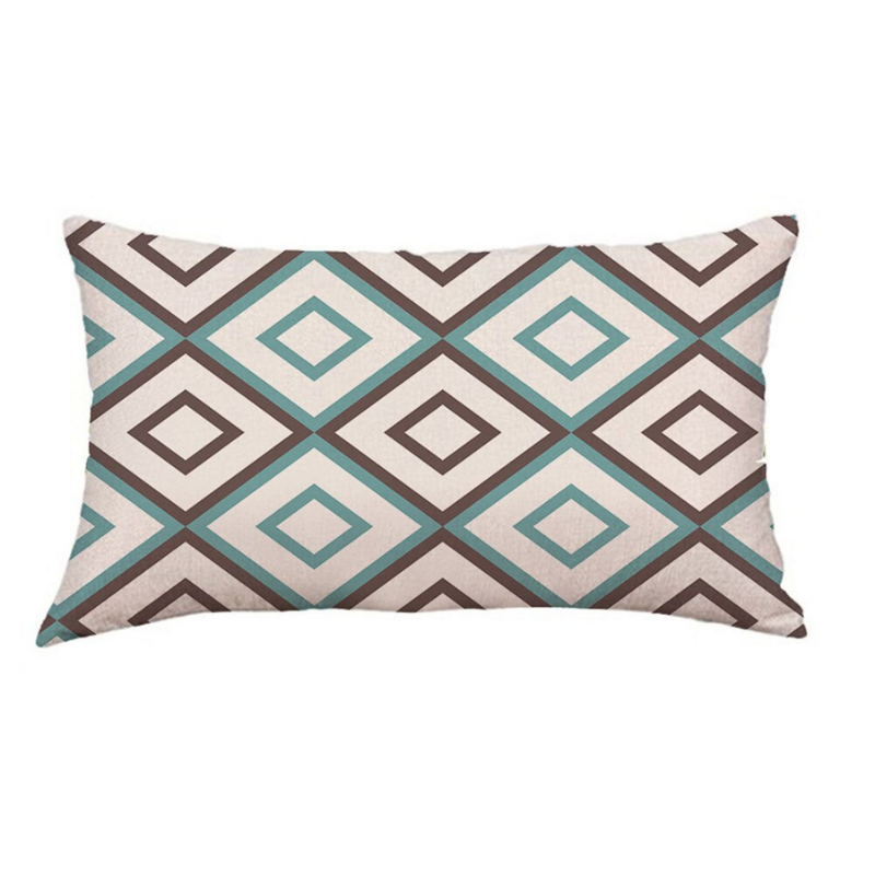 Geometric Design Printed Rectangular Pillow Cover