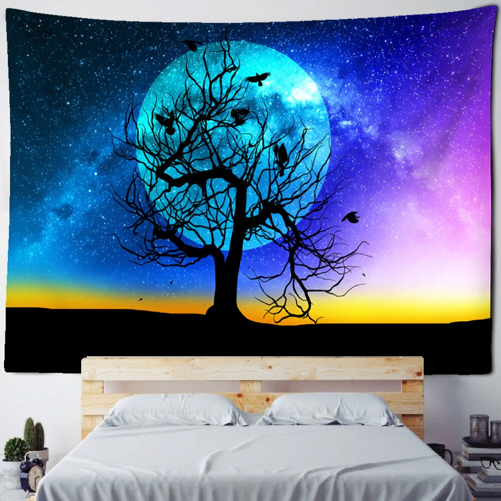 Colorful Tree Of Life Tapestry Wall Hanging Tapis Cloth