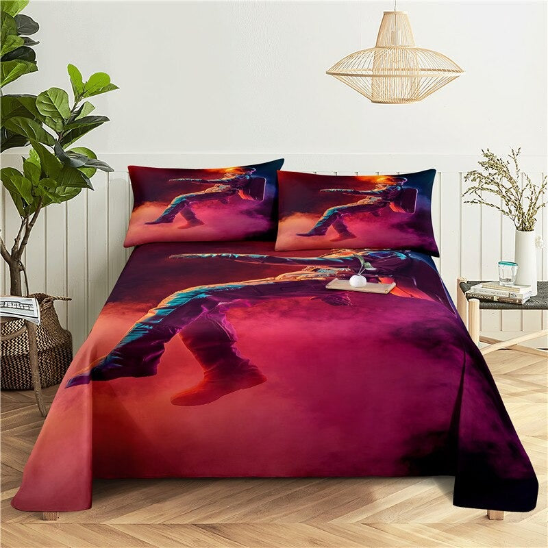 3 Sets Astronaut Printed Bedding