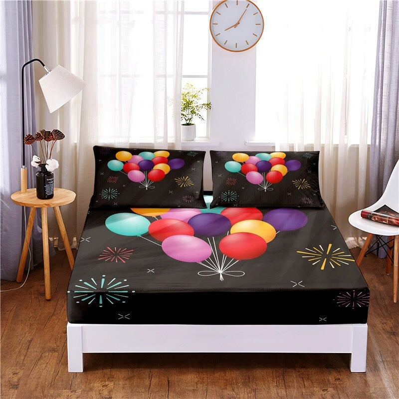 Balloon Digital Printed Polyester Mattress Cover