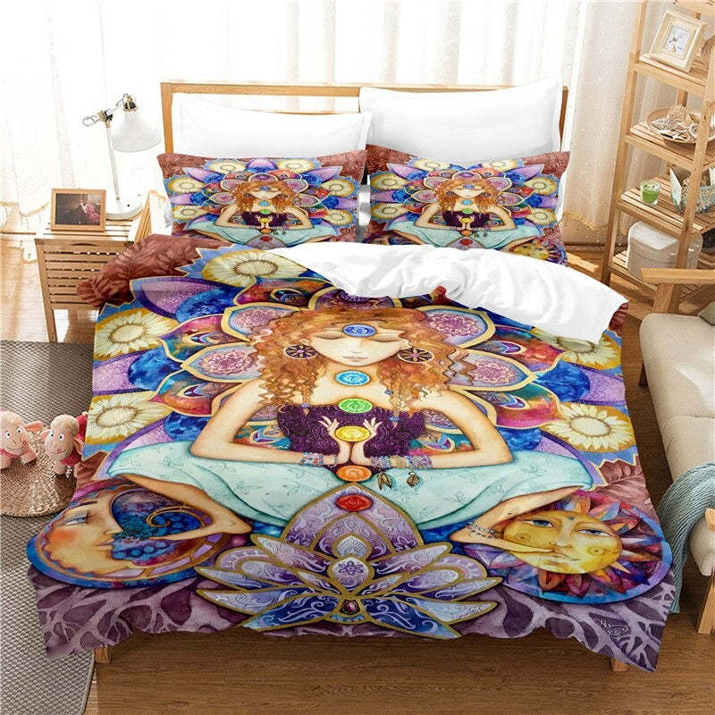 Acrylic Artwork Digital Printed Bedding Set