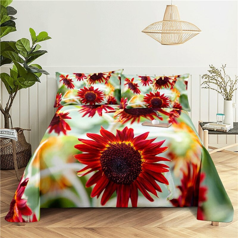 3 Sets Pillowcase Print Bedding Set