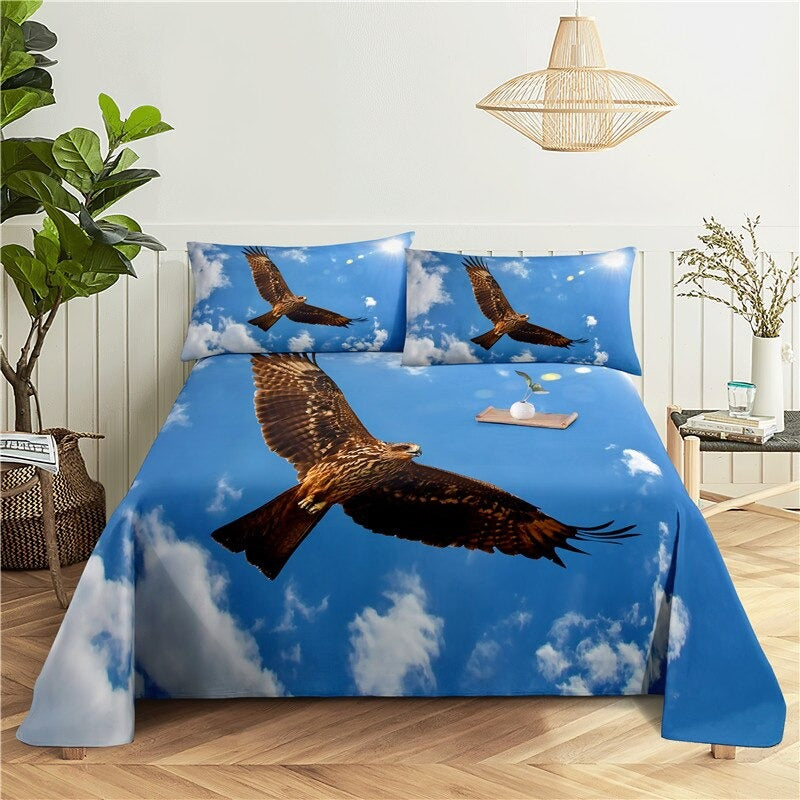 3 Sets Eagle Printing Bedding Set