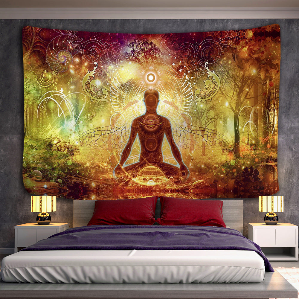 Mystical Meditation Tapestry Wall Hanging Tapis Cloth