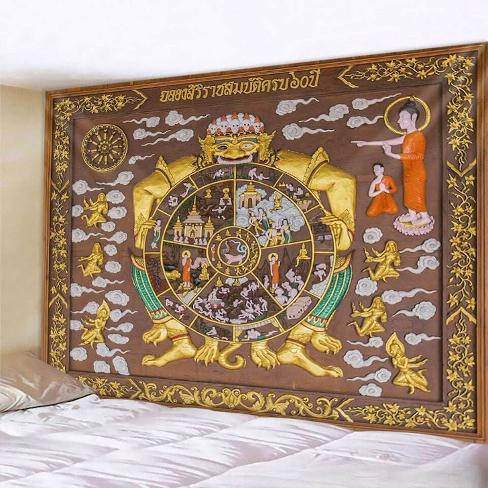 Indian Mandala Pattern Tapestry Wall Hanging Tapis Cloth