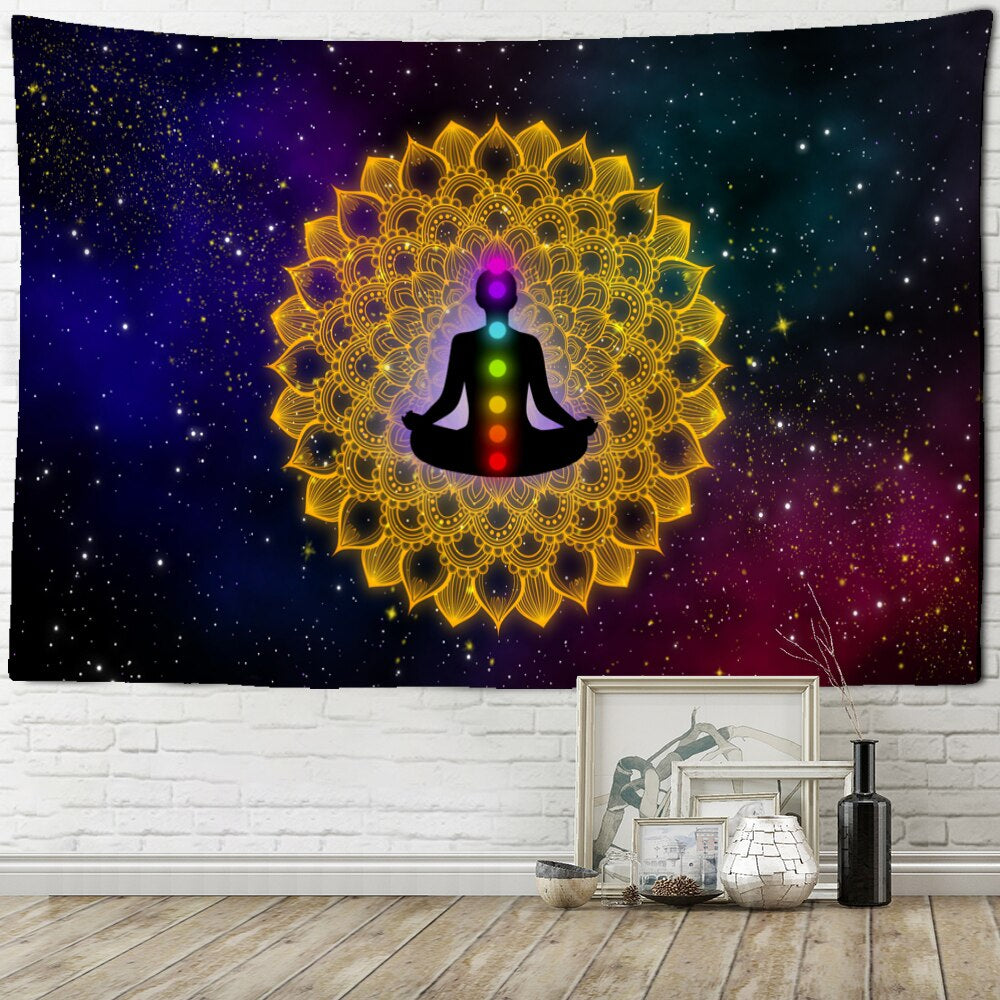 Mystical Meditation Tapestry Wall Hanging Tapis Cloth