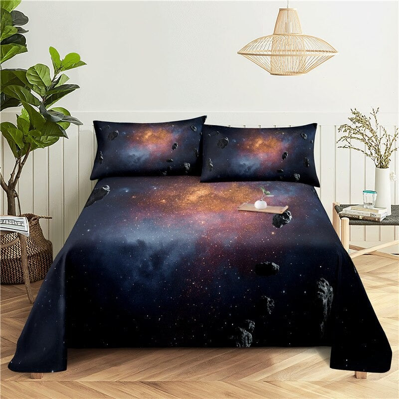 Starry Universe Print Bedding Set