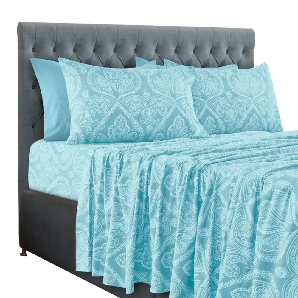 Pack Of 6 Embroidered Bed Sheet Set King