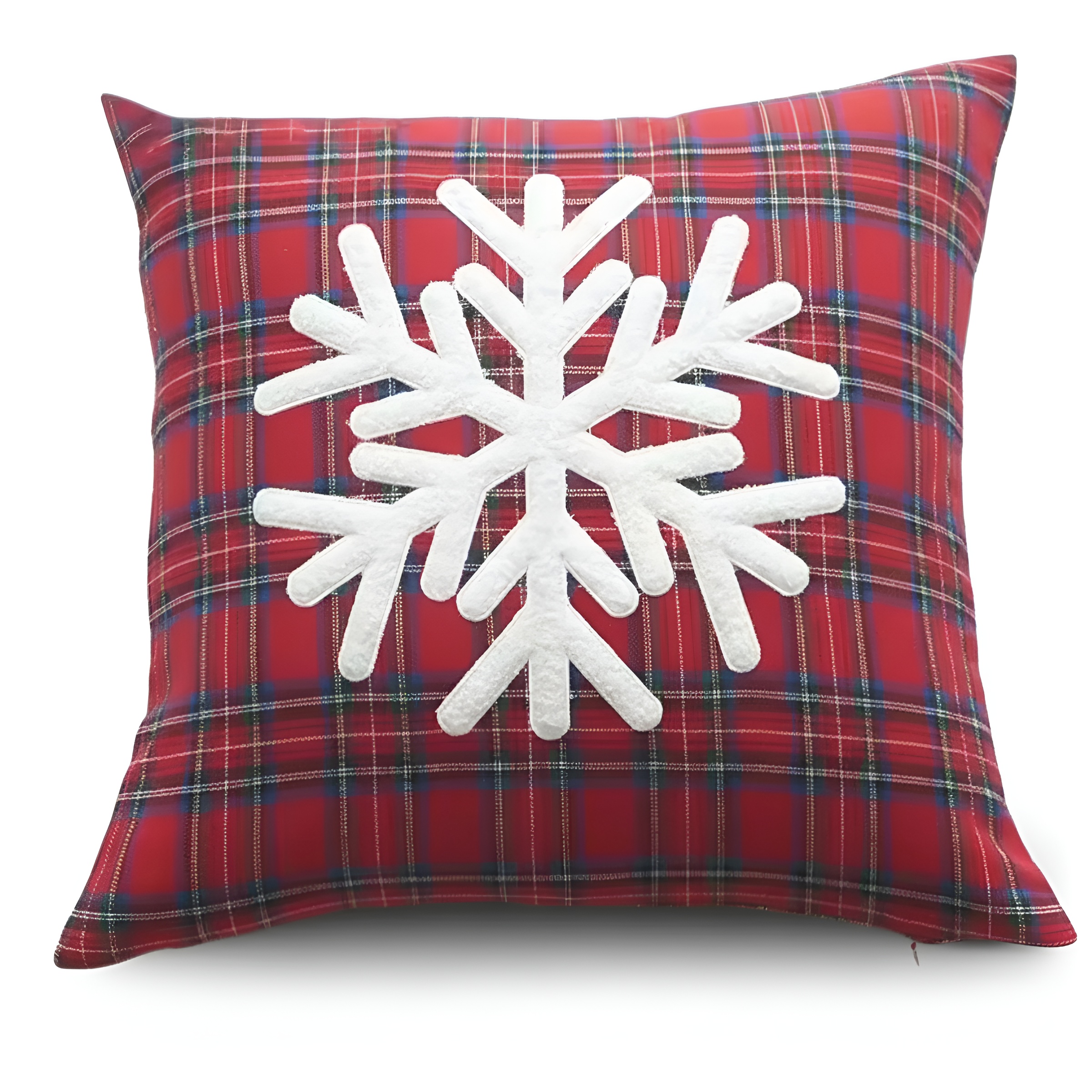 Plaid Print Christmas Decoration Pillow Case Cushion Cover