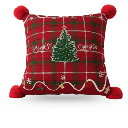 Pack of 2 Double Sided Printed Christmas Cushion Covers