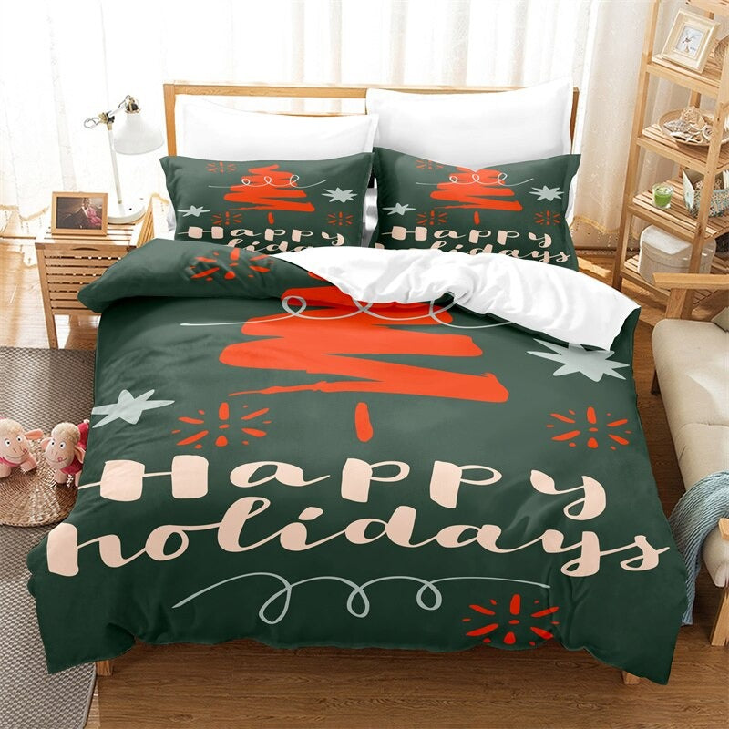 Christmas Trees Digital Printed Bedding Set