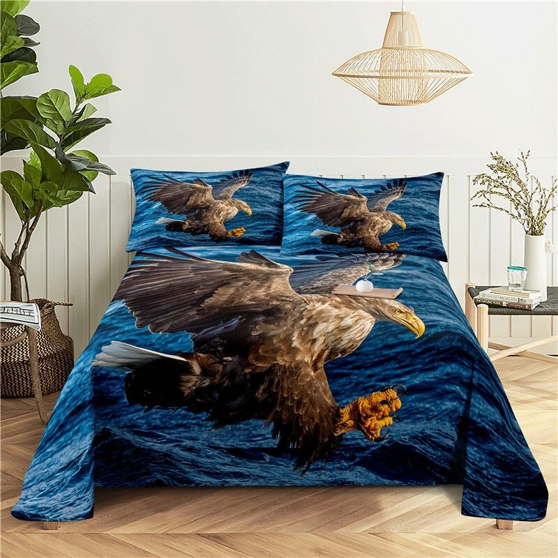 3 Sets Eagle Printing Bedding Set