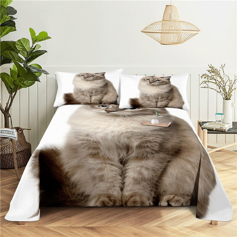 Lazy Cat Digital Printing Flat Sheet With PillowcaseLazy Cat Digital Printing Flat Sheet With Pillowcase - Image 14