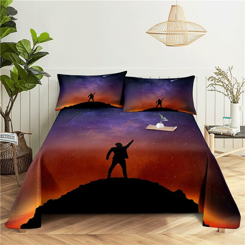 Night Scene Print Bedding Set