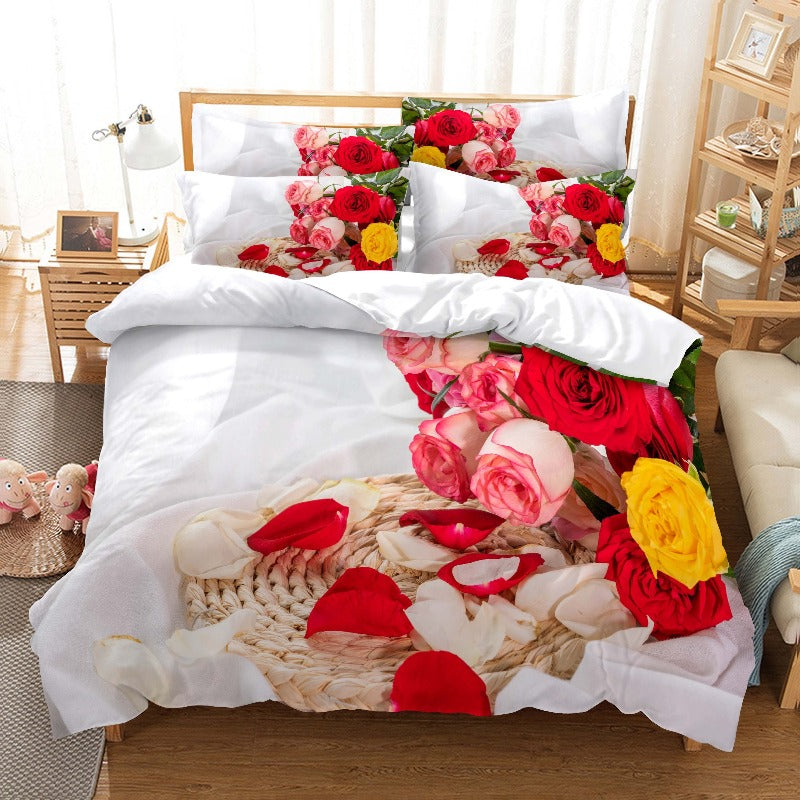 Flower Print Bedding Cover Set