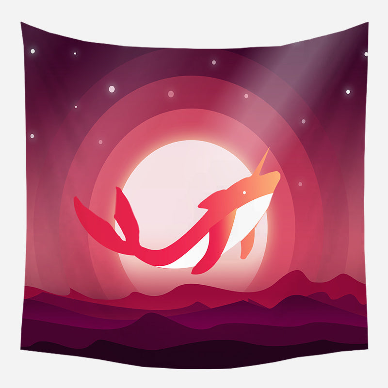 Uniwhale Jump Tapestry Wall Hanging Tapis Cloth