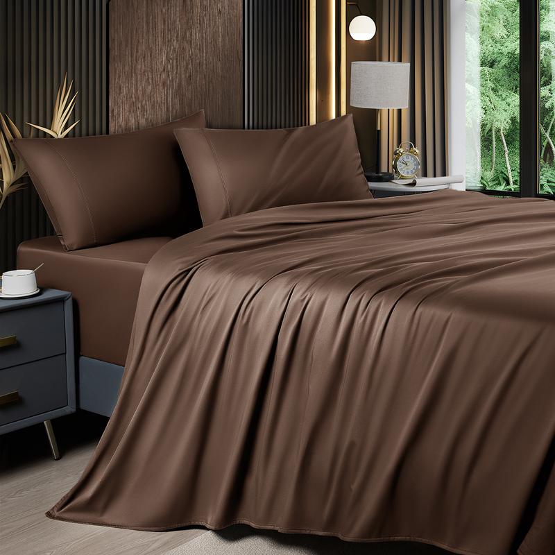 Deep Pocket Bedding Set With Smooth Fitted Sheet And Wrinkle Resistant Design