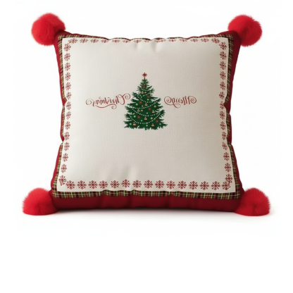 Pack of 2 Double Sided Printed Christmas Cushion Covers