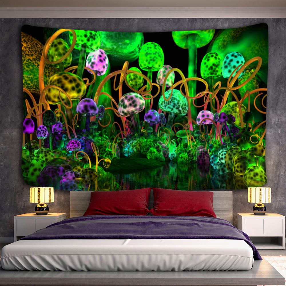 Psychedelic Mushroom Tapestry Wall Hanging Tapis Cloth