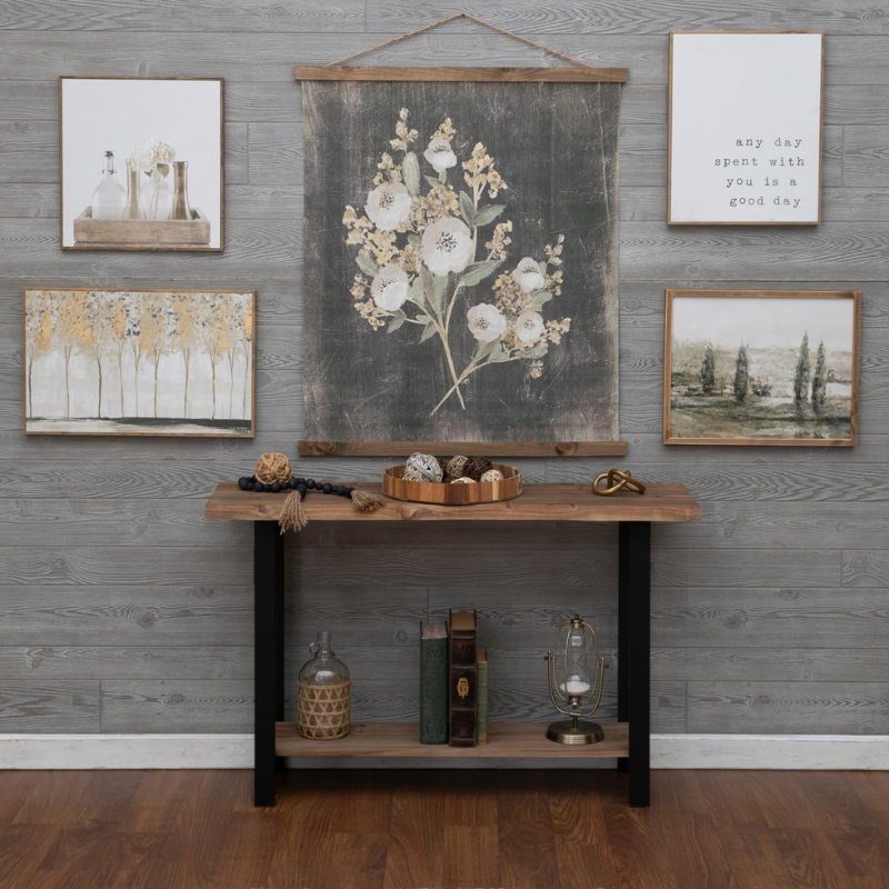Rustic Floral Tapestry – Vintage Botanical Wall Hanging Decor