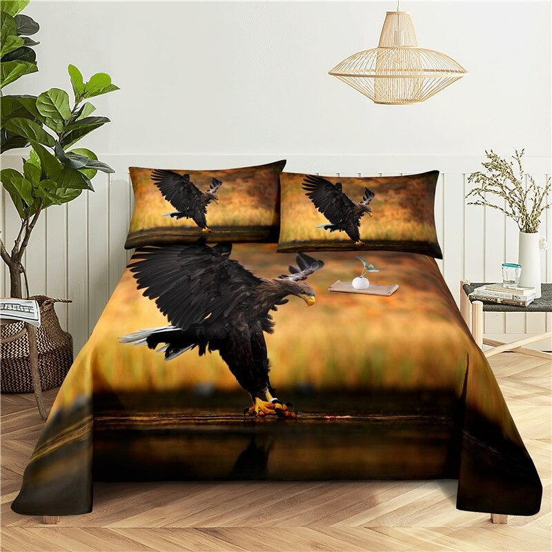 3 Sets Eagle Printing Bedding Set