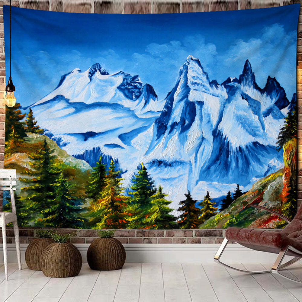 Majestic Mountains Tapestry Wall Hanging Tapis Cloth