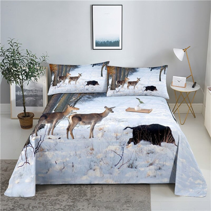 Elk Print Bedding Cover Set