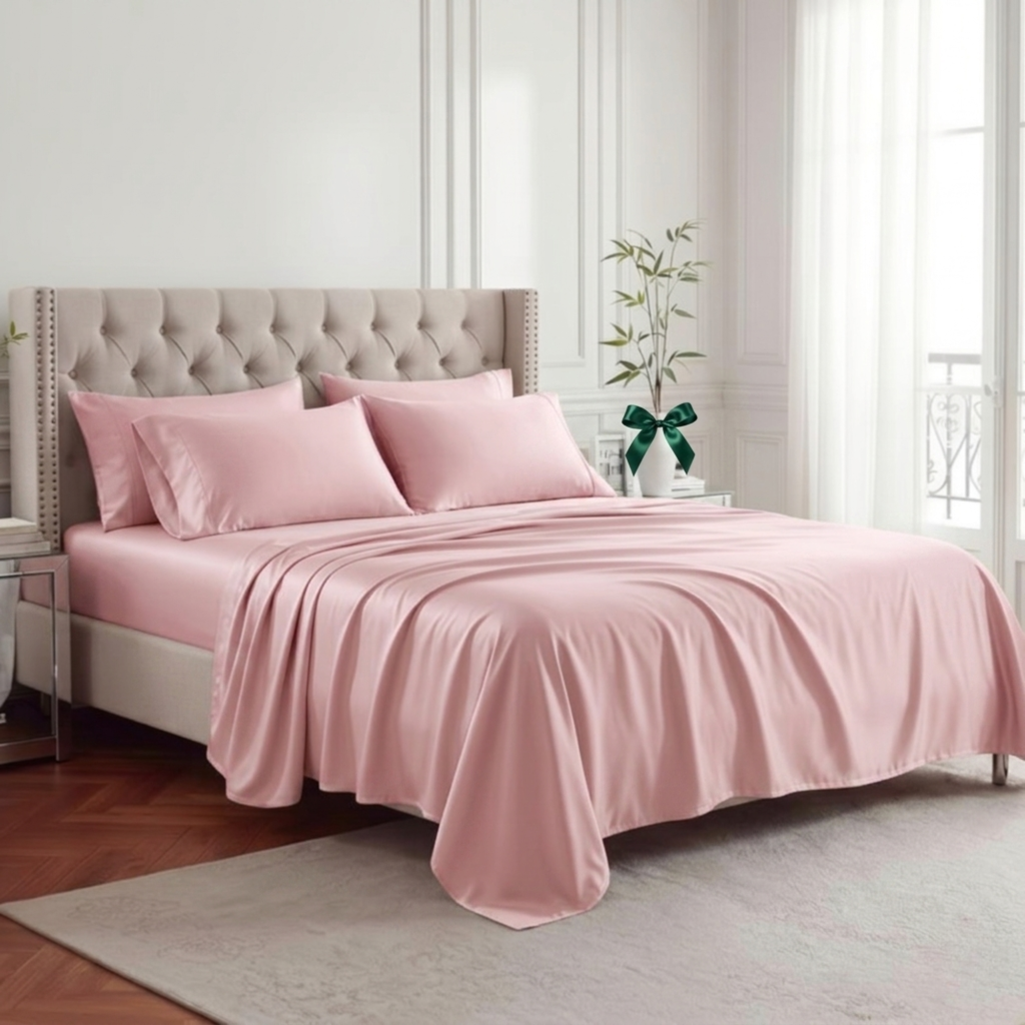 6 Piece Ultra Soft Cooling Bedding Set For Hot Sleepers