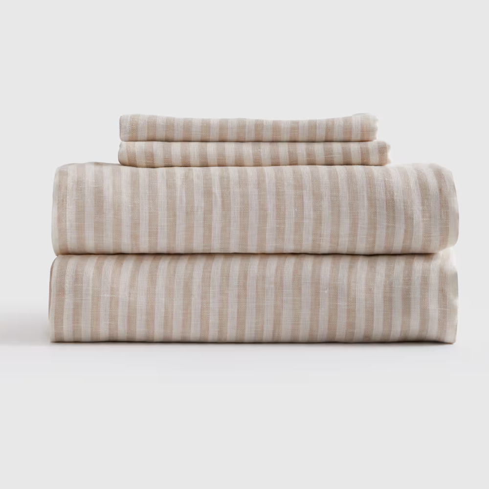 Soft European Linen Bed Sheet Set