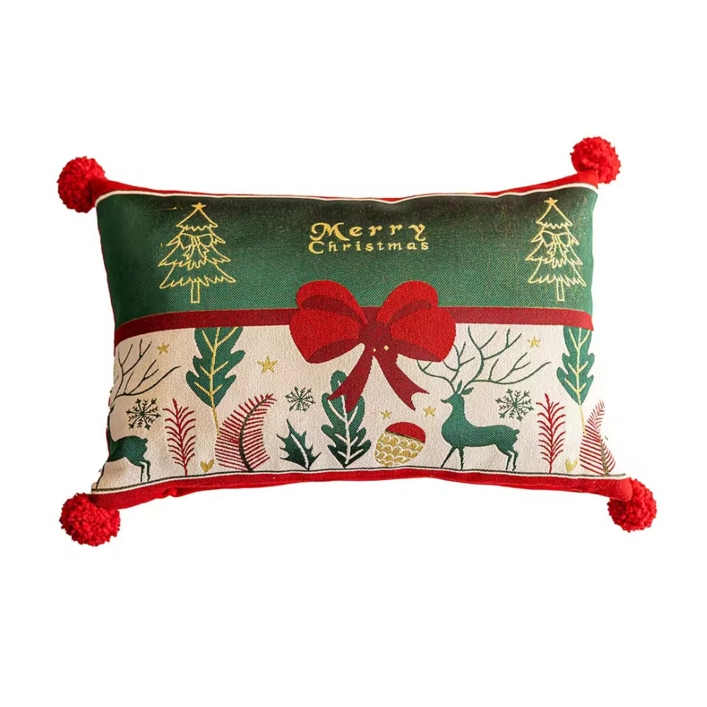 Jacquard Yarn Dyed Christmas Cushion CoverJacquard Yarn Dyed Christmas Cushion Cover - Image 6