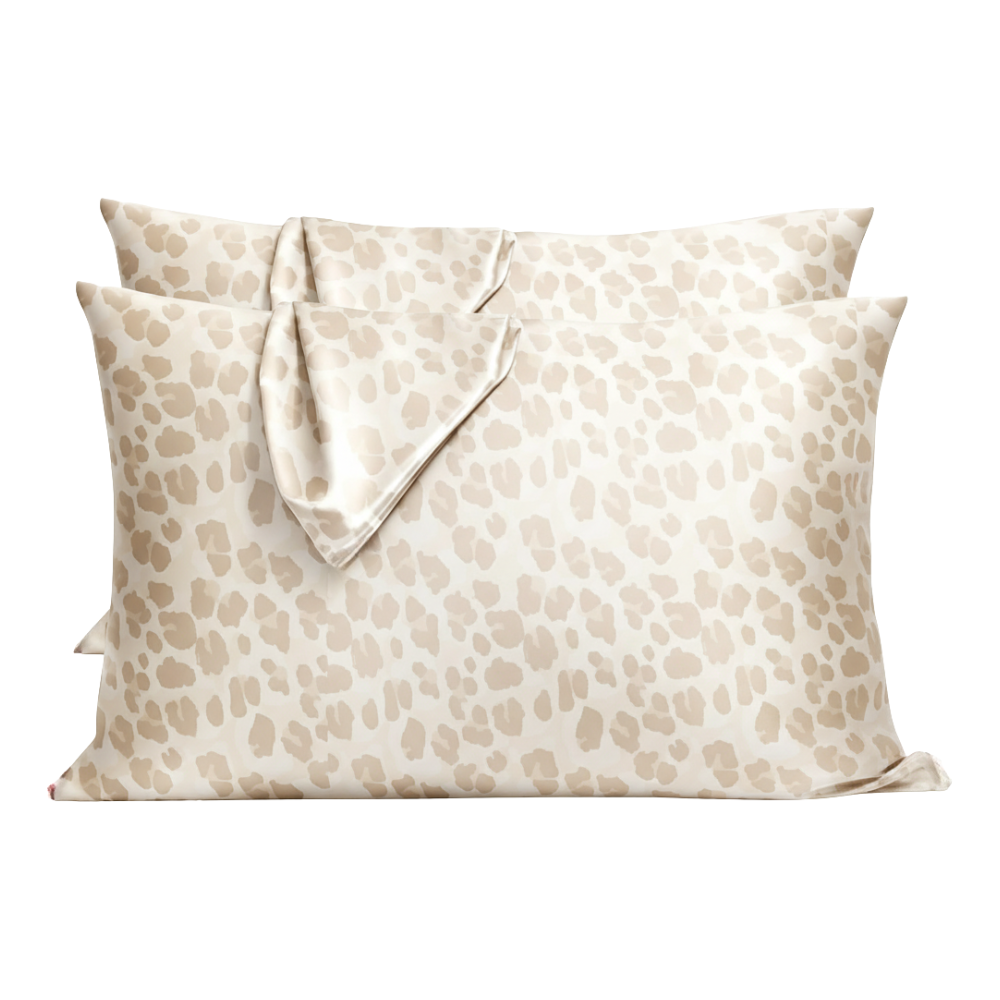 2 Pieces Soft Satin Pillowcase with Zipper for Hair and Cooling Comfort