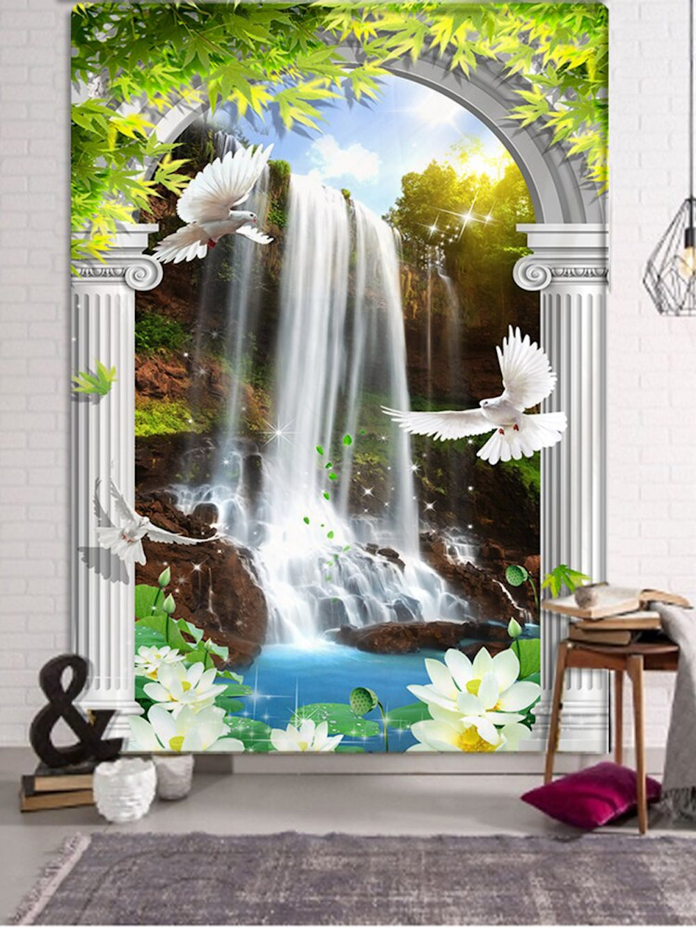 Corridor Scenery Tapestry Wall Hanging Tapis Cloth