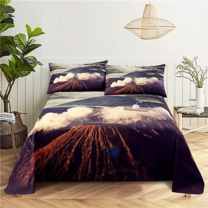 Volcano Print Bedding Set