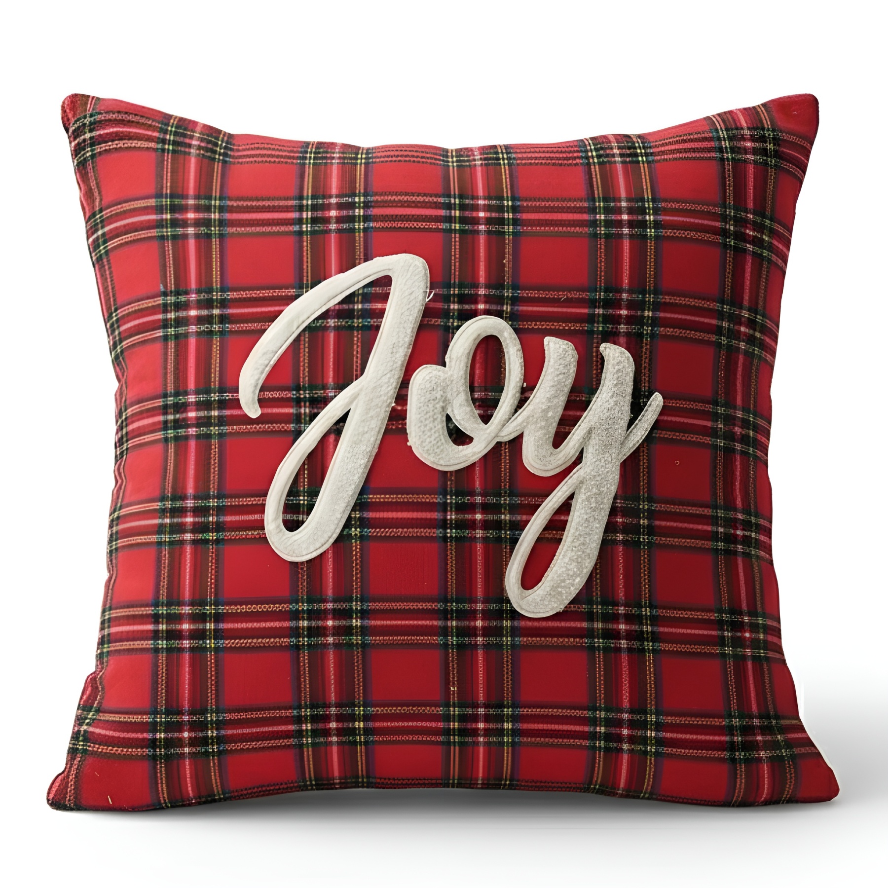 Plaid Print Christmas Decoration Pillow Case Cushion Cover