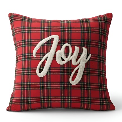 Plaid Print Christmas Decoration Pillow Case Cushion Cover
