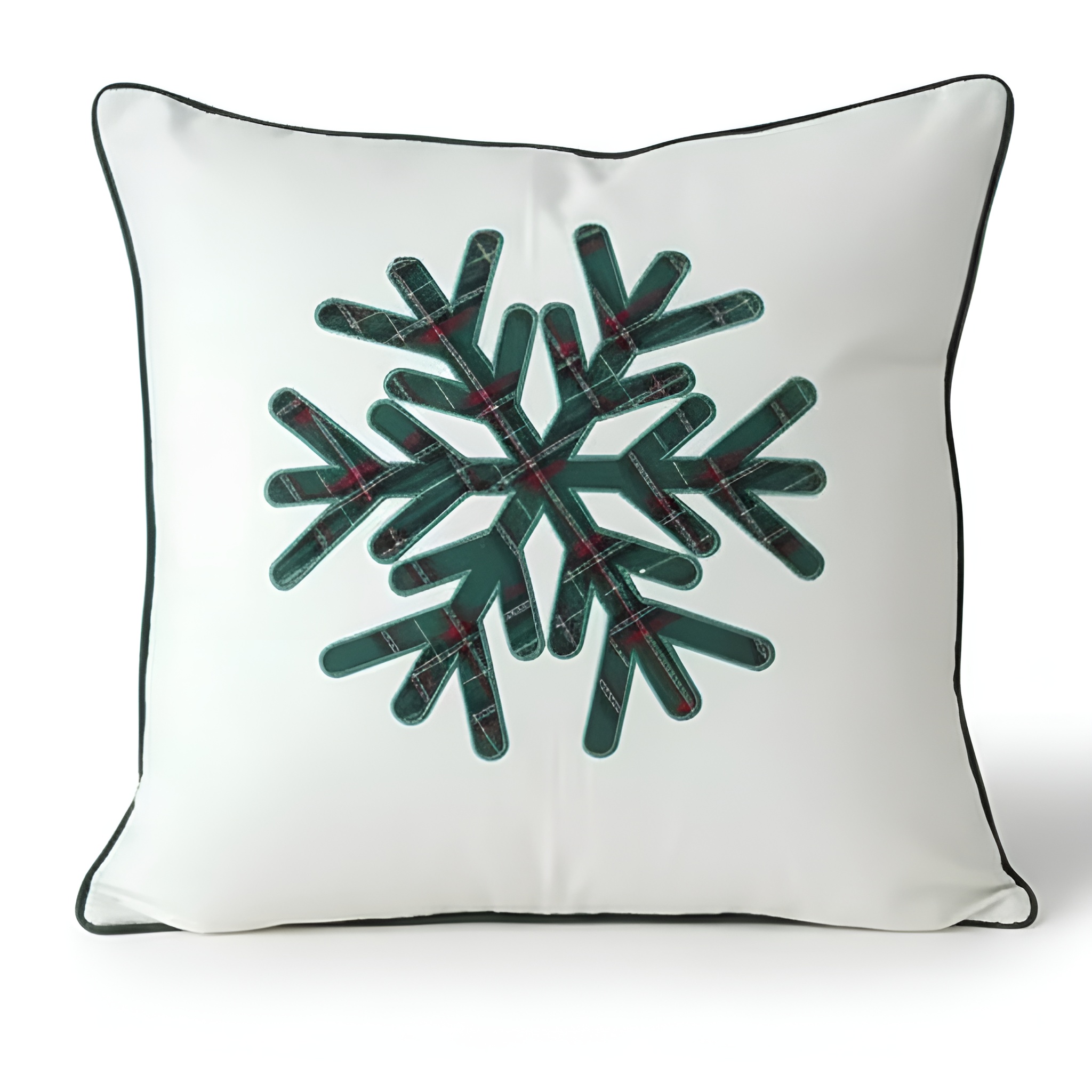 Christmas Themed Plaid Cushion Cover With EmbroideredChristmas Themed Plaid Cushion Cover With Embroidered - Image 17