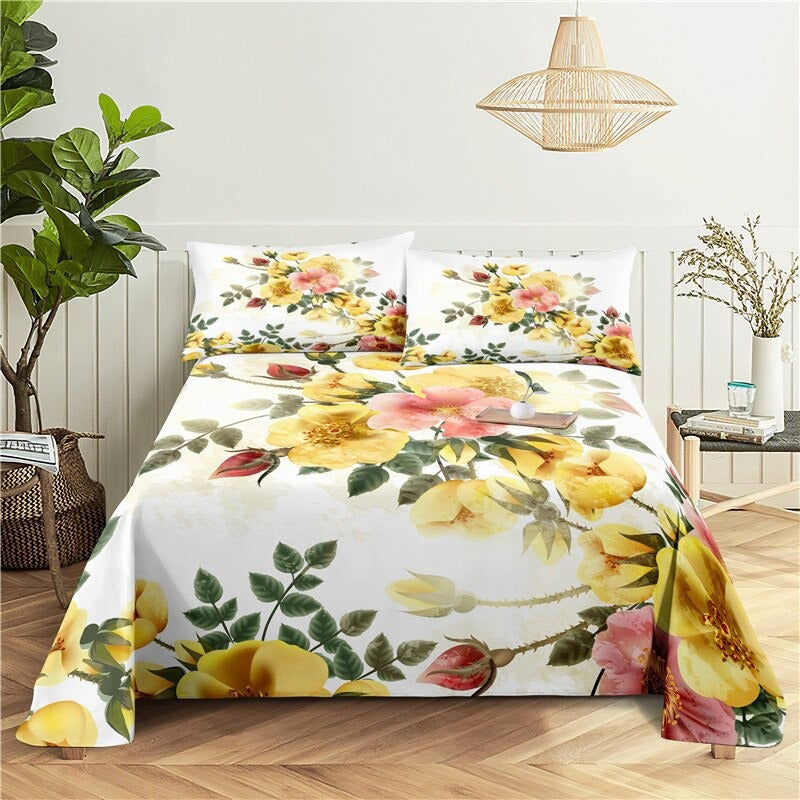 Printing Flat Bed Sheet With Pillowcase