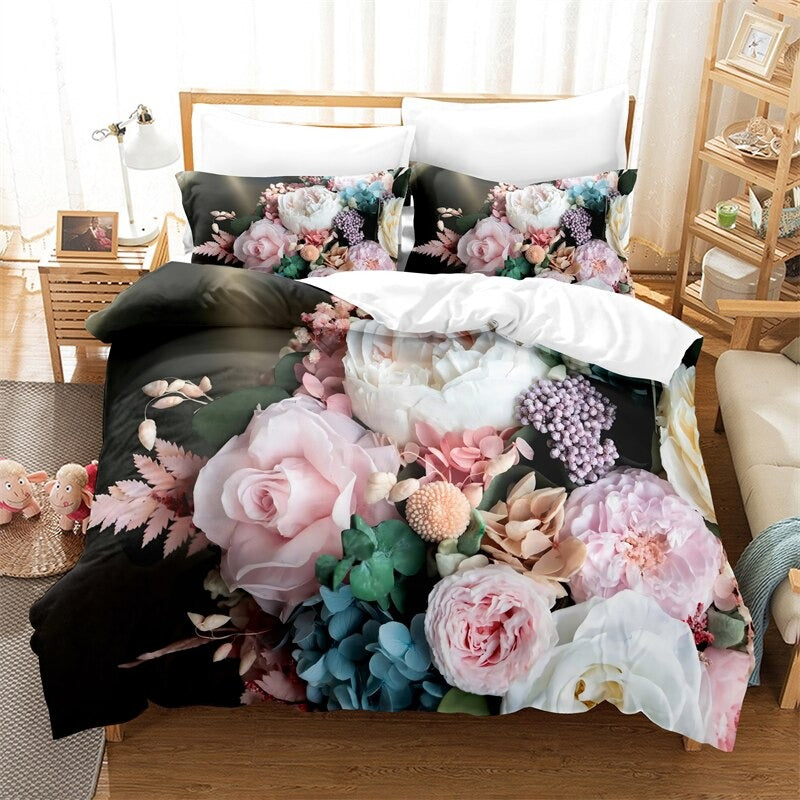 Beautiful Floral Digital Printed Bedding Set