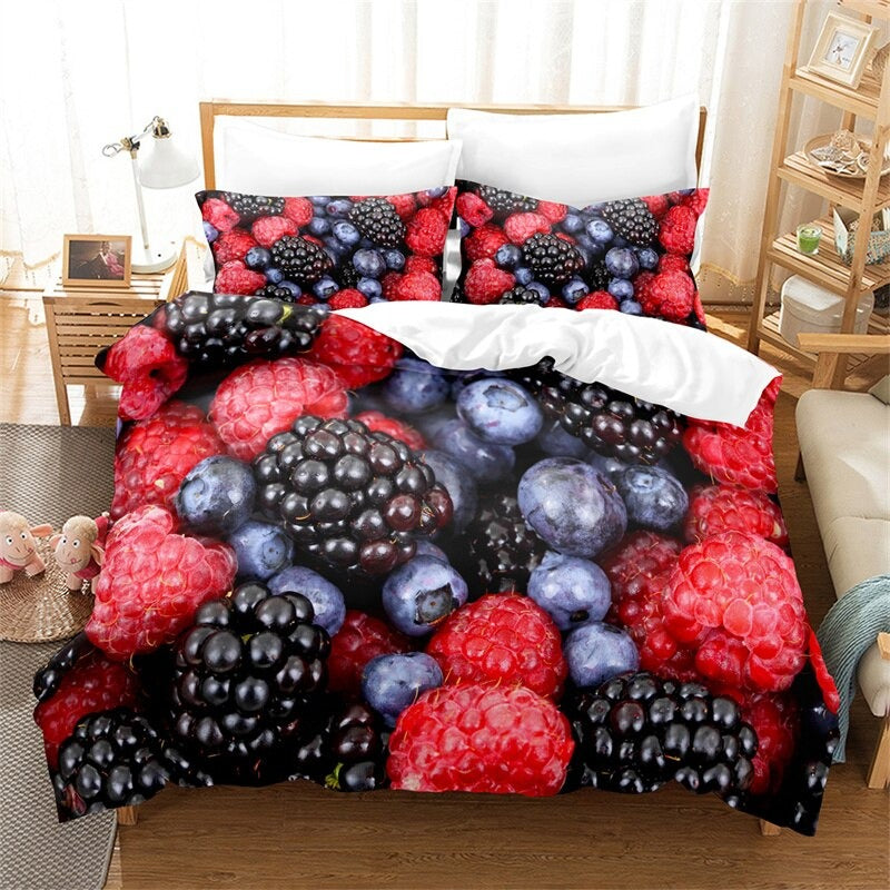 Fruit Desserts 3D Print Duvet Cover Set