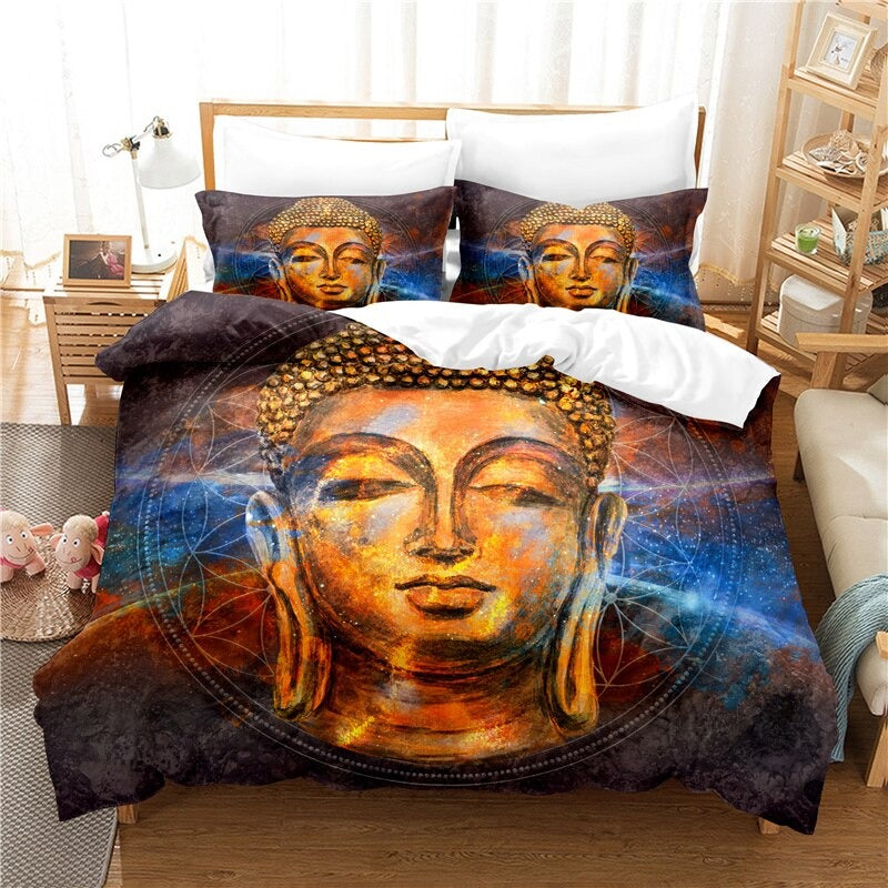 Buddha Statue Duvet Cover Set